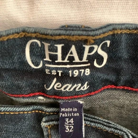Chaps Mens Jeans Slim Straight Fit Size 34x32 - Picture 5 of 6